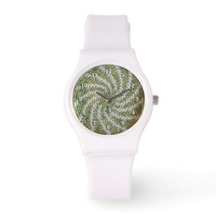 De Pulsera Reloj - modelo espiral del ganchillo