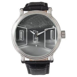 De Pulsera Reloj moderno con espejos.