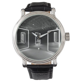 De Pulsera Reloj moderno con espejos.