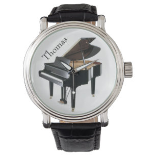 De Pulsera Reloj negro del piano