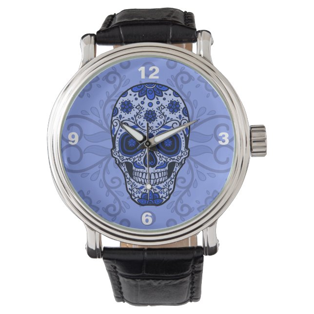De Pulsera Reloj para hombre Cool Bue Sugar Skull (Anverso)