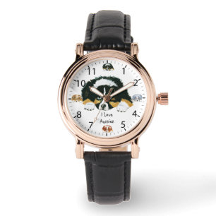 De Pulsera Reloj para mujer del perrito australiano del