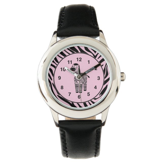 De Pulsera Reloj para niños cebra lindo (Anverso)