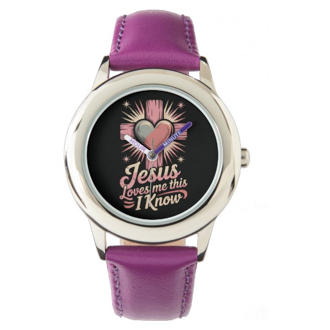 De Pulsera Reloj para niños Jesús me ama (Anverso)