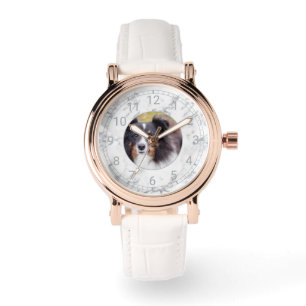De Pulsera Reloj personalizable con foto y números - Mármol f