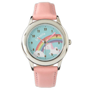 De Pulsera Reloj personalizado arcoíris unicornio volador lin