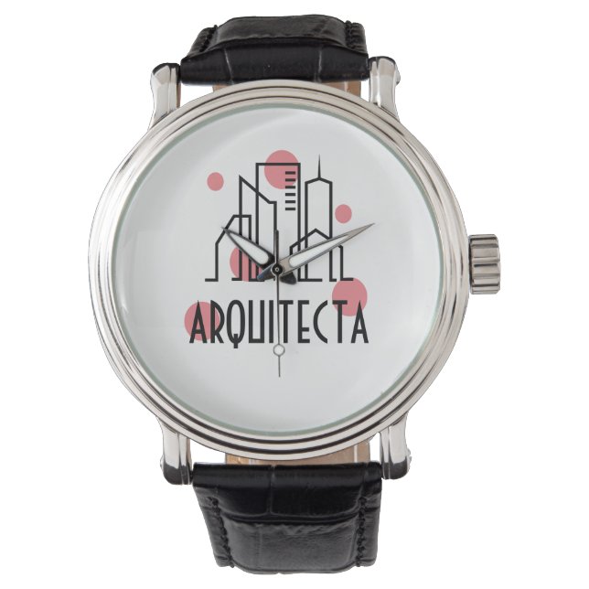 De Pulsera Reloj personalizado arquitectura (Anverso)