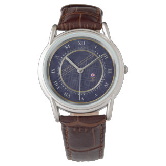 De Pulsera Reloj personalizado con dial azul marino elegante 