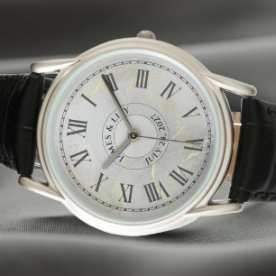 De Pulsera Reloj Personalizado con Numerales Romanos Para Él 