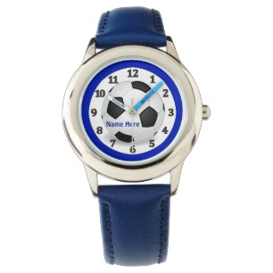 De Pulsera Reloj PERSONALIZADO del fútbol para los niños o