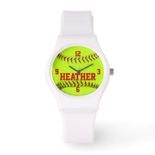 De Pulsera Reloj personalizado del softball