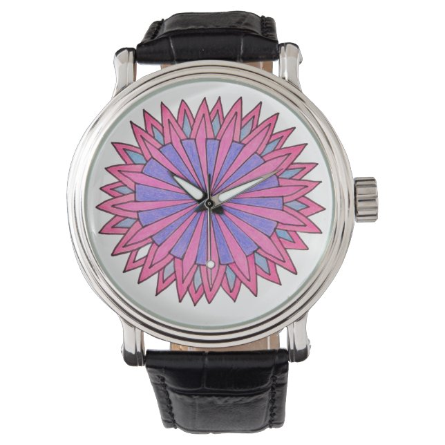 De Pulsera Reloj Pink Flowerburst (Anverso)