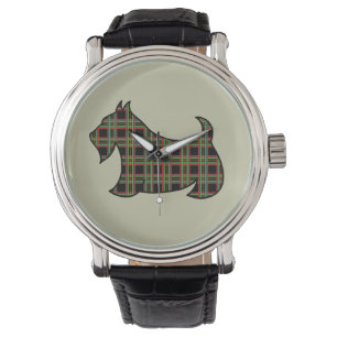 De Pulsera Reloj Plaid Scottish Terrier