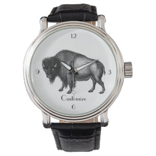 De Pulsera Reloj redondo Big Bison Buffalo Thunder_Cove