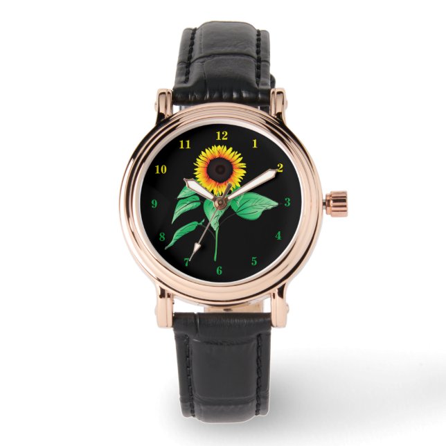 De Pulsera Reloj Regalo Girasol Amarillo (Anverso)