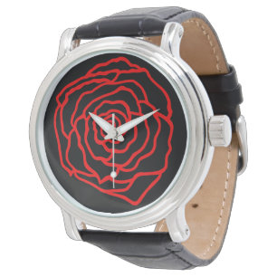 De Pulsera Reloj Regalo Rosa Roja Retro