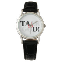 Reloj rojo blanco y negro Habla como Dios