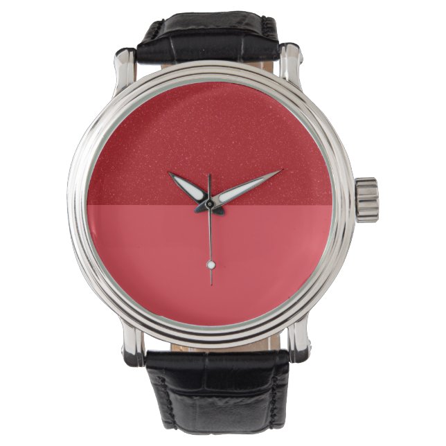 De Pulsera Reloj rojo tomate Horizonte invertido – Personaliz (Anverso)