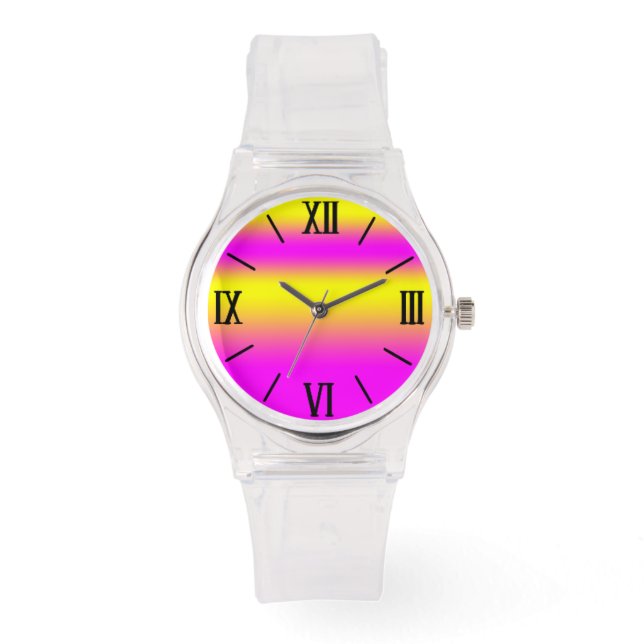 De Pulsera reloj rosa amarillo (Anverso)