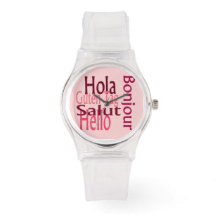 De Pulsera Reloj rosa deportivo