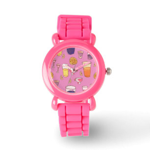 De Pulsera Reloj rosado del cóctel