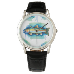 De Pulsera Reloj - Serie acuarela: trucha/salmón