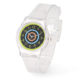 De Pulsera Reloj transparente colorido y elegante para mujere