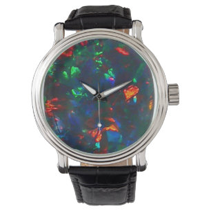 De Pulsera Reloj verde rojo del diseñador del fuego del ópa