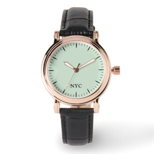 De Pulsera Reloj verde sage elegante marca Custom NYC