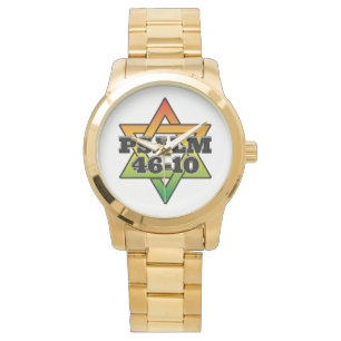 De Pulsera Salmo 46-10 - Reloj con placa dorada