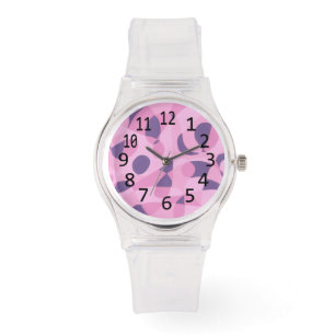 De Pulsera Sombras del reloj abstracto púrpura rosado del