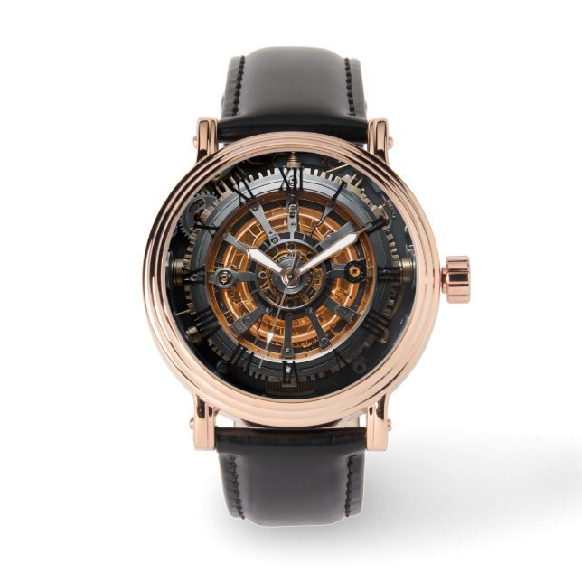 De Pulsera Steampunk Art cogs & gears reloj masculino (Anverso)