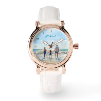 De Pulsera Sube tu foto reloj regalo texto personalizado