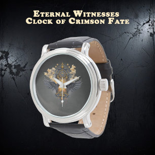 De Pulsera Testigos Eternos – Reloj del Destino Carmesí.