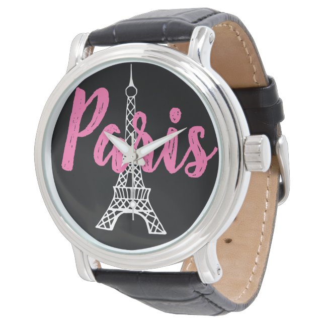 De Pulsera Torre Eiffel Rosa Torre Paris reloj femenino (Angular)