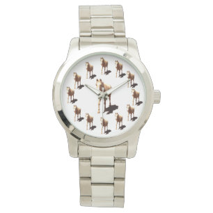 De Pulsera Trece Caballos Palominos, Reloj Unisex Plateado