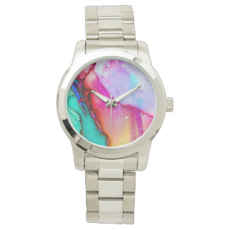 De Pulsera Un reloj colorido artístico