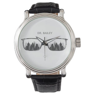 De Pulsera Vidrios y reloj adaptables del paisaje urbano