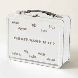 ¿De Quién Se Llama? LunchBox metalizado con nombre