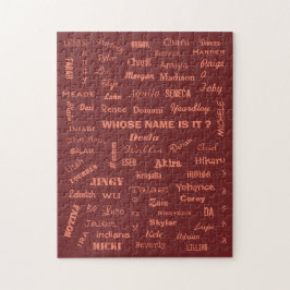 ¿De Quién Se Llama? Rompecabezas de los nombres