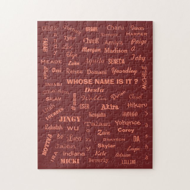 ¿De Quién Se Llama? Rompecabezas de los nombres (Vertical)