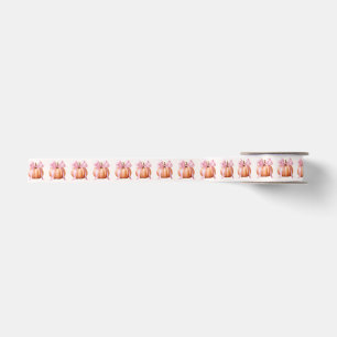 De Raso Cinta para Baby Shower Little Pumpkin – Lazo Rosa