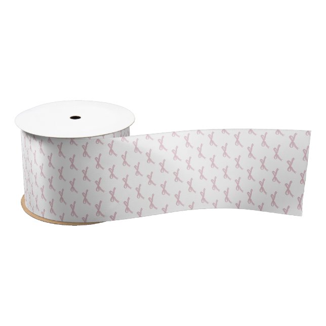 De Raso Coqueta con lazo rosa navideño (Carrete)