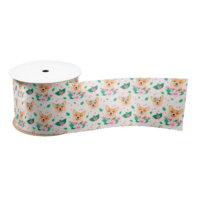 De Raso Corgi Lindo Lazo Floral (Carrete)