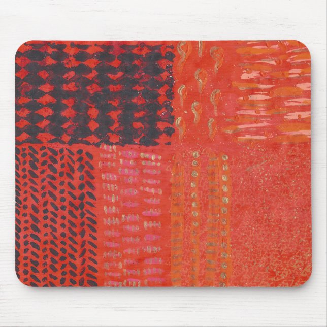 De Ratón Alfombrilla abstracta roja (Frente)
