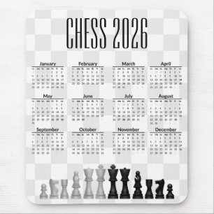 De Ratón Alfombrilla Calendario Ajedrez 2026