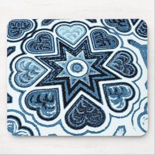 De Ratón Alfombrilla Delft Blue Heart