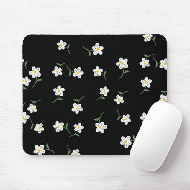 De Ratón Alfombrilla floral Midnight Daisy (Con ratón)