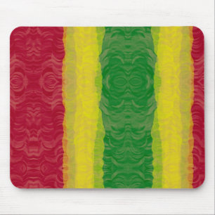 De Ratón Alfombrilla Rasta Rojo Amarillo Verde