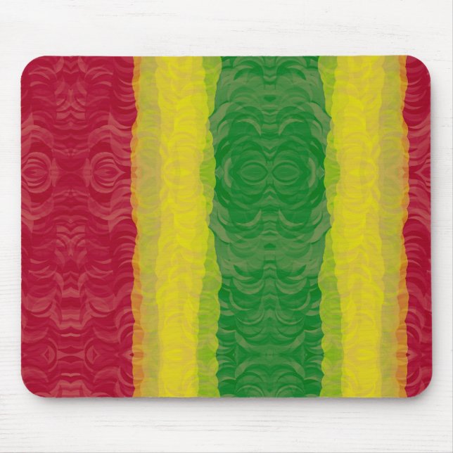 De Ratón Alfombrilla Rasta Rojo Amarillo Verde (Frente)